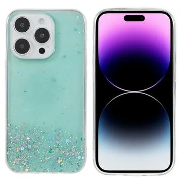 Starry Sky Sparkle iPhone 14 Pro TPU Case - Cyan