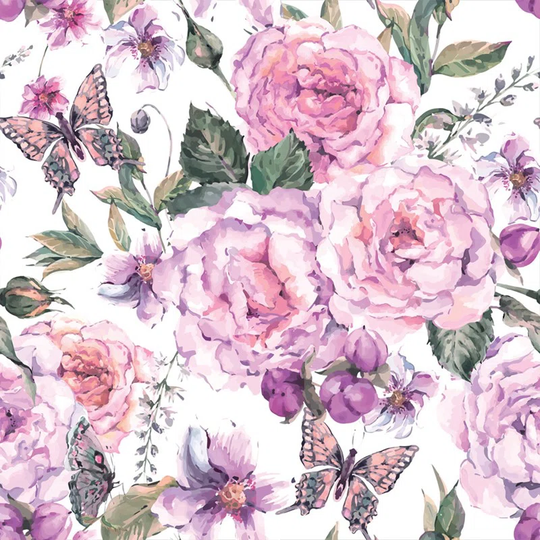 Walllpaper Roll 416X254cm Kitchen Livingroom Bedroom Mural Decoration Wallpaper Material With Print - Rosesbutterfly