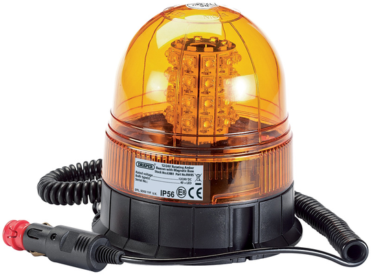 Draper 12/24V Magnetic Base LED Beacon | 63881