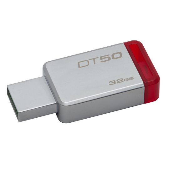 Kingston Technology DataTraveler 50 32GB 32GB USB 3.0 (3.1 Gen 1) Type-A Red,Silver USB flash drive