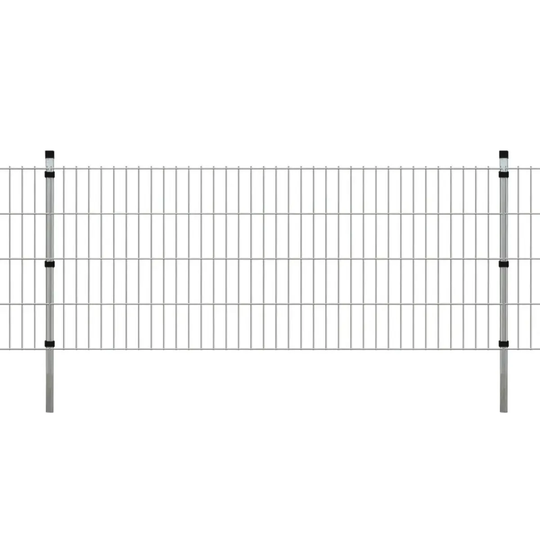 Vidaxl 2D Garden Fence Panels & Posts 2008X830 Mm 10 M - Silver