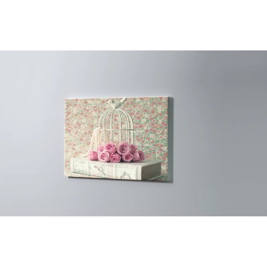 Shabby Flowers Magnetic Wall Mounted Cork Board
