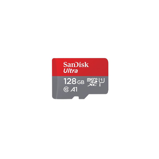 SanDisk Ultra 128GB microSDXC Memory Card + SD Adapter with A1 App Performance up to 100MB/s, Class 10, U1