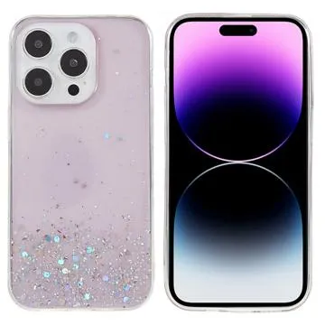 Starry Sky Sparkle iPhone 14 Pro TPU Case - Pink