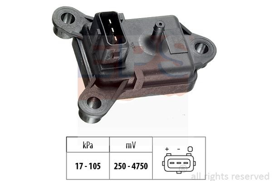 Air Pressure Sensor, height adaptation Made in Italy - OE Equivalent 1.993.003 EPS Facet 1993003