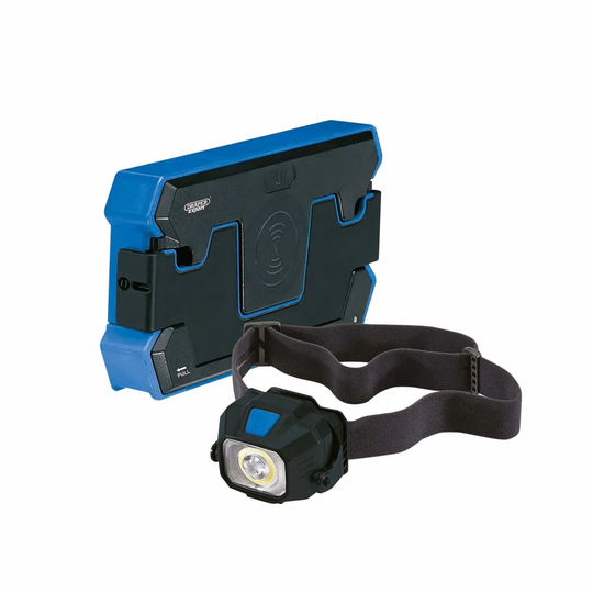 Draper Wireless/Usb Rechargeable Head Torch With Single Charging Pad