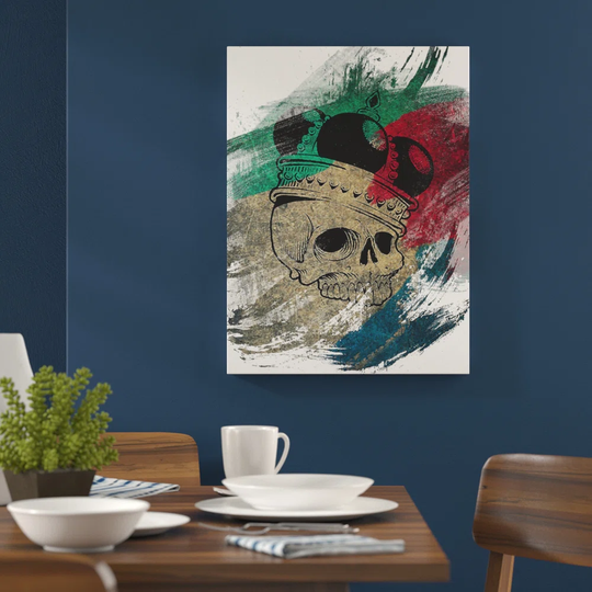 'Skull with a Crown' Graphic Art Print Poster