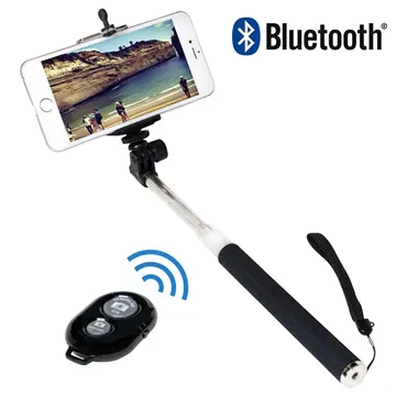 LogiLink BT0034 Bluetooth Selfie Stick with Remote Control (Open Box - Excellent) - Black