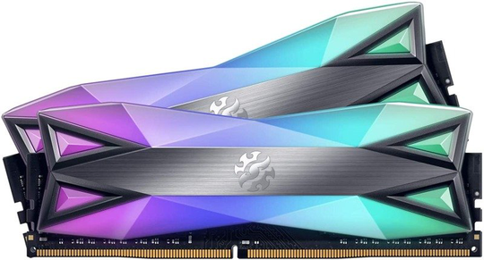 ADATA XPG Spectrix D60G RGB LED 16GB (2 x 8GB) DDR4 3200MHz (PC4-25600) CL16 XMP 2.0 DIMM Memory