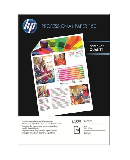 HP Professional A4 150gsm Glossy Laser Printer Paper- 150 Sheets