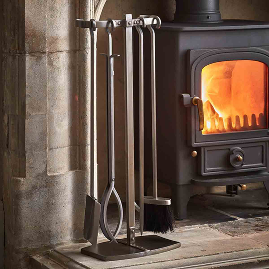 Ivyline Fireside Companion Set Antique Pewter
