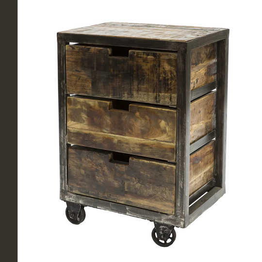 Herrick 3 Drawer Bedside Table