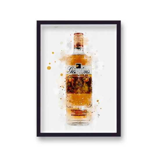 Gin Graphic Splash Gordon's Orange Inspired by Vouvart - Picture Frame Graphic Art