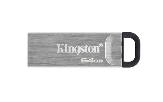 Kingston DataTraveler® Kyson 64GB USB Flash Drive - with Stylish Capless Metal Case
