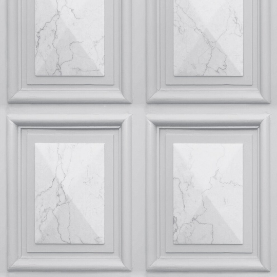 Marble Wood Panel Effect Wallpaper Light Grey World of Wallpaper AG500-03