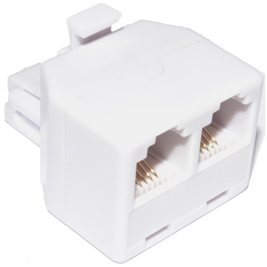 kenable RJ11 4 Wire 2 Way Adapter Dual RJ11 Sockets to RJ11 Plug Splitter