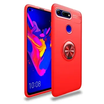 Honor View 20 Magnetic Ring Grip Case - Red