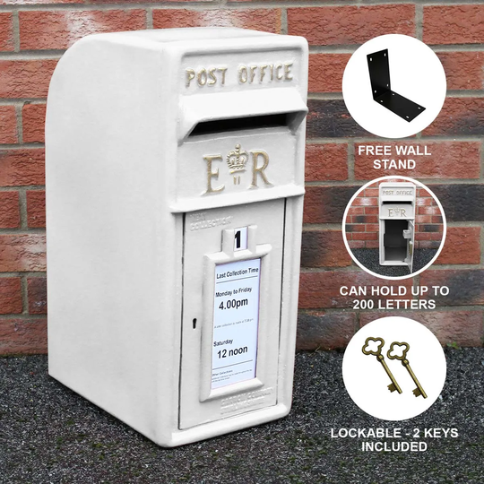 Monster Shop Post Box - White Royal Mail
