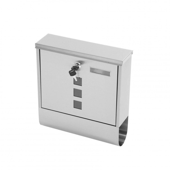 Oypla Wall Mounted Stainless Steel Mail Letter Post Box with Newspaper Holder