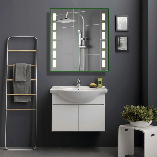 Addison 65cm x 60cm Surface Mount Mirror Cabinet with LED Lighting