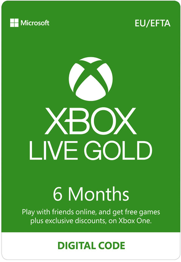 Xbox Live Gold 6 Month Subscription Digital Download
