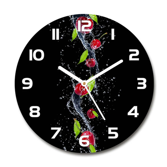Decoration Picture Art Modern Kitchen Living Room Mountain Peaks 30cm Silent Wall Clock