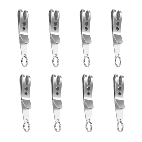 8x EDC Suspension Clip Keychain Multi-Purpose Pocket Clip with Key Ring for Keys