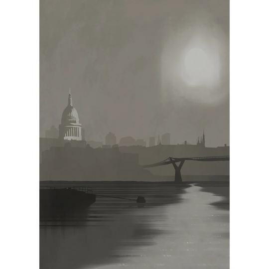 St. Pauls in Fog by Richard O'Neil - Graphic Art Print on Paper