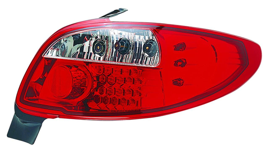 Set LED Tail Lights Peugeot 206 Excl. CC / SW - Red / Clear DL PER28L AutoStyle DL PER28L