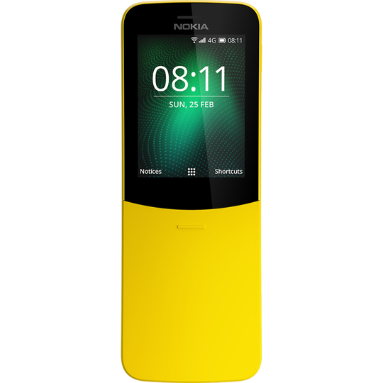 (Unlocked, Yellow) Nokia 8110 Single Sim | 4G | 4GB | 512MB RAM