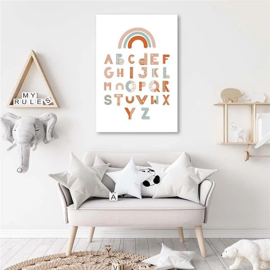 Canvas Print Alphabet Colourful Letters