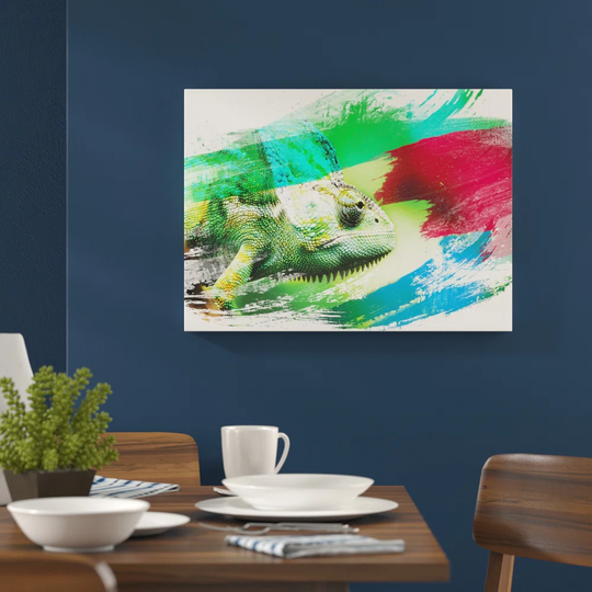 'Chameleon Lizard' Graphic Art Print Poster