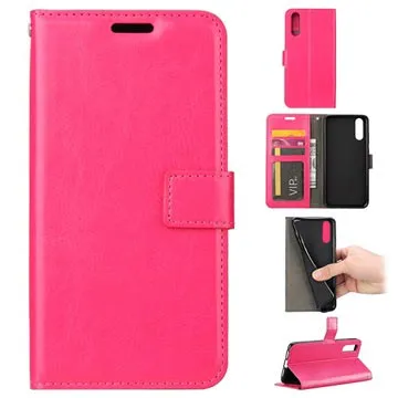Huawei P20 Wallet Case with Magnetic Closure - Hot Pink