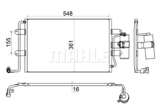 Condenser Air Conditioning 8FC351037-654 by BEHR