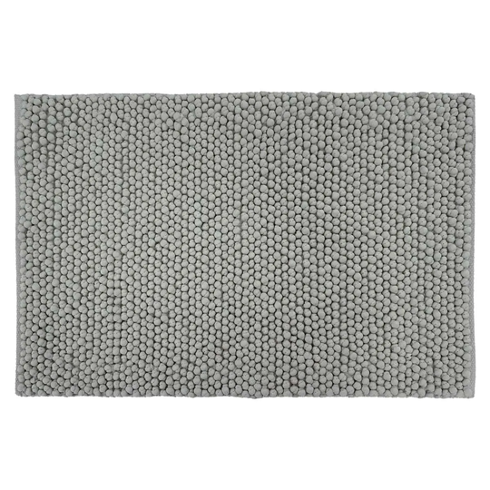 Furn. Bobble Woven Anti-slip Bath Mat Grey