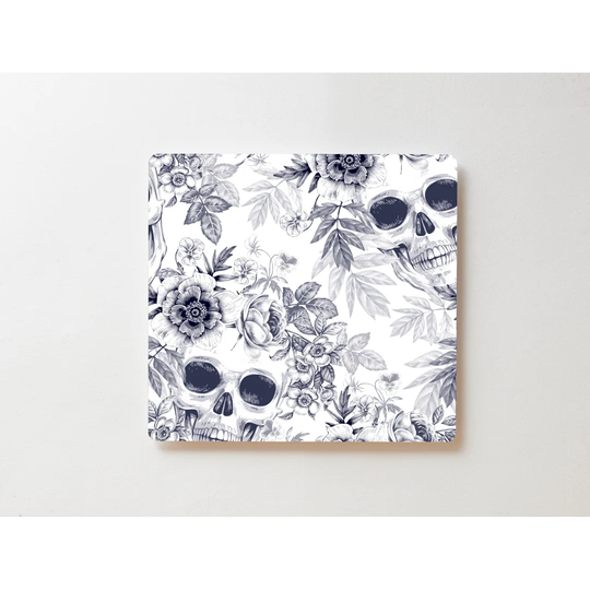 Backlight Motif Wall Picture Floral Skull Magnetic Cork Board