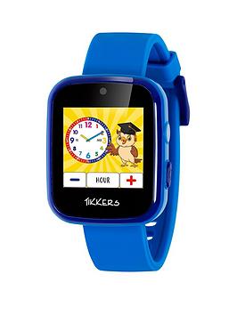 Tikkers Full Display Blue Silicone Strap Kids Smart Watch, One Colour