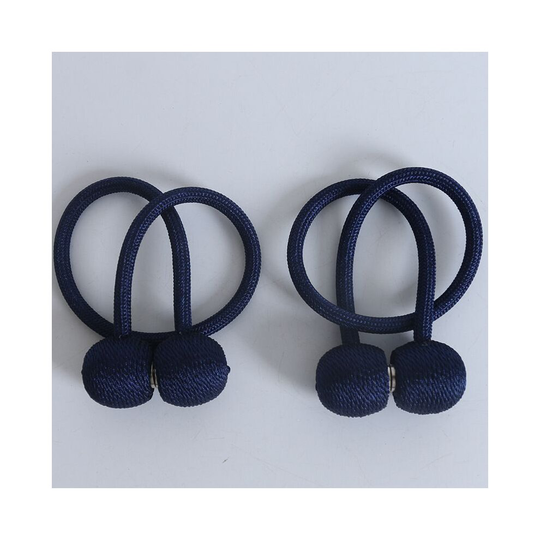 (Navy Blue) 2Pcs Magnetic Curtain Tiebacks Buckle Straps Clips