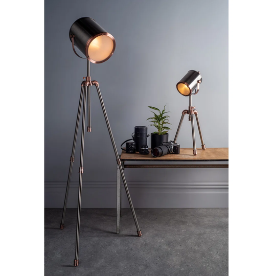 Linnie 163cm Aged Silver Tripod Floor Lamp