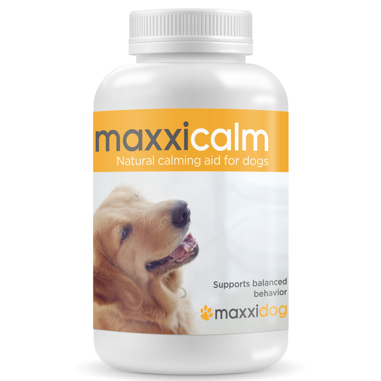 maxxidog - maxxicalm calming aid for dogs - With canine behaviour training guide - Stress and anxiety relief - Supports balanced behaviour - Non-drows