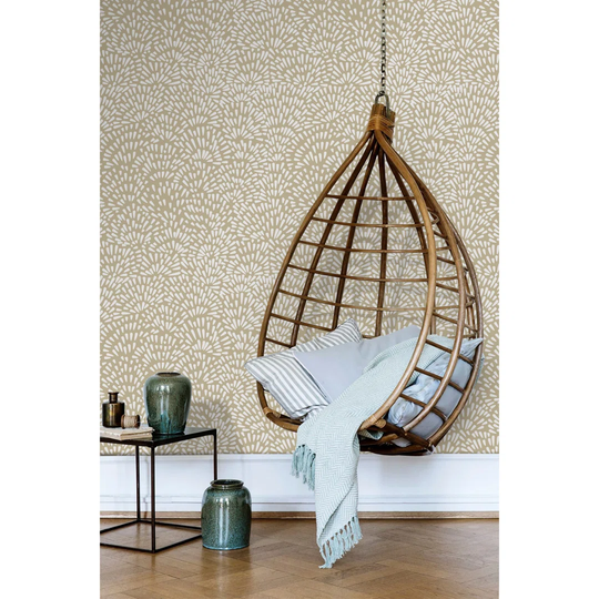 Midwest Beige Tears Boho Design Wallpaper