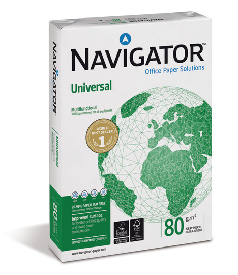 Navigator Universal A4 80GSM White Paper - 2,500 Sheets (5 Reams)