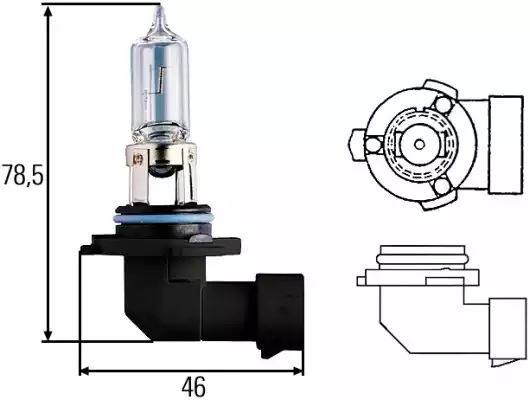Bulb Hb3 12V P 20 D 8GH005635-121 by Hella
