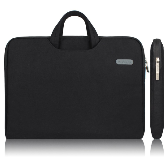 Arvok 15 15.6 Inch Water-resistant Canvas Fabric Laptop Sleeve Black