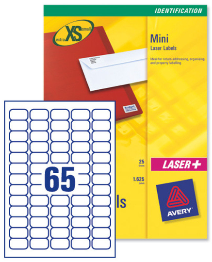 AVERY IJET LBL 38.1X21.2 PK25 J8651