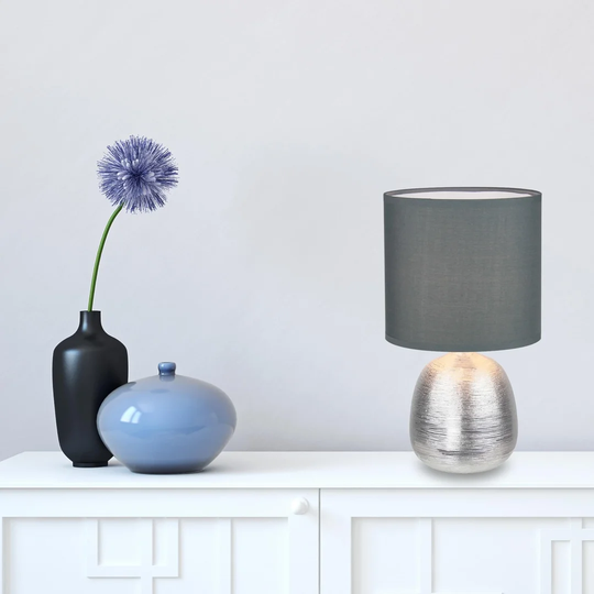 Ribeiro 40Cm Silver Glaze Table Lamp