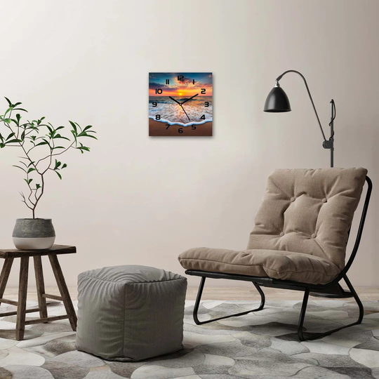 Sunset by the Sea Silent Wall Clock