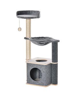 Pawhut Cat Tree Tower &Amp; Activity Centre 95Cm