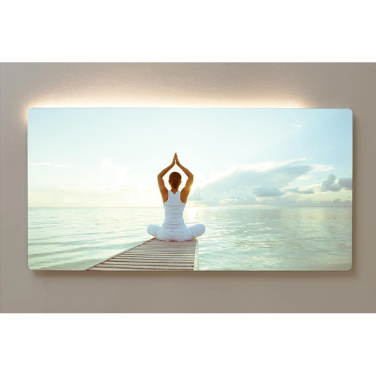 Backlight Motif Wall Picture Yoga Sunrise Magnetic Cork Board