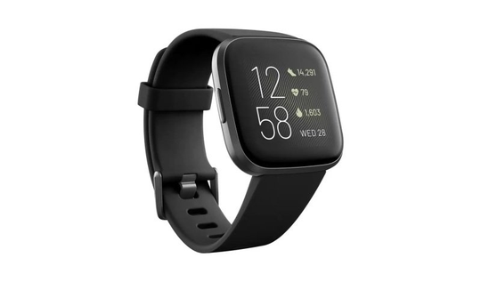 Fitbit Versa 2 Smartwatch - Black/Carbon Aluminum